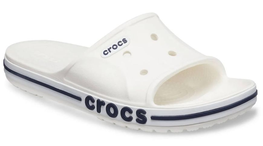 Crocs Оригінал Bayaband™ Slide White білі напис Чоловічі Жіночі Сабо Шльопанці Крокс Оригінал США (205393-13) - 36 (Стопа 22.5-23.2см) M4/W6 105436 фото