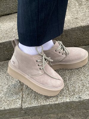 UGG Australia США Neumel Platform Light Grey Уггі ботинки Ньюмель платформа світло сірі замшеві Австралія - Розмір 35 (US 4) 2111852 фото