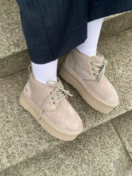 UGG Australia США Neumel Platform Light Grey Уггі ботинки Ньюмель платформа світло сірі замшеві Австралія - Розмір 35 (US 4) 2111852 фото