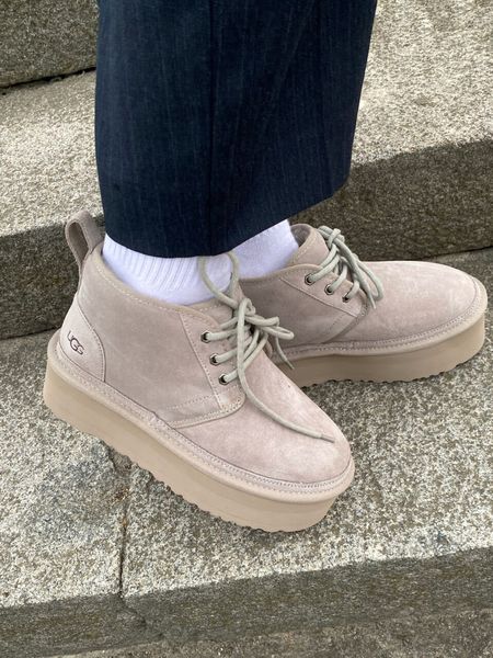 UGG Australia США Neumel Platform Light Grey Уггі ботинки Ньюмель платформа світло сірі замшеві Австралія - Розмір 35 (US 4) 2111852 фото