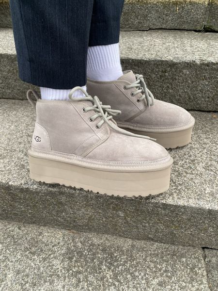 UGG Australia США Neumel Platform Light Grey Уггі ботинки Ньюмель платформа світло сірі замшеві Австралія - Розмір 35 (US 4) 2111852 фото