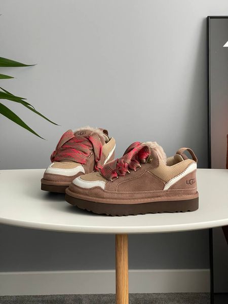 UGG Australia США Slipper Lowmel Sneaker Rocky Oak Уггі кросівки з хутром рожеві замшеві Австралія - Розмір 35 (US 4) 1016222804 фото
