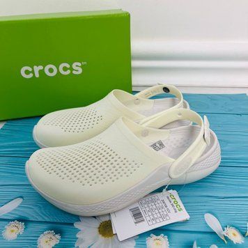 Crocs Оригінал LiteRide 360 &trade; білі та біла підошва Almost White 2022 Чоловічі Жіночі Крокс США (204592-32) - 36 (Стопа 22.5-23.2см) M4/W6 104415 фото