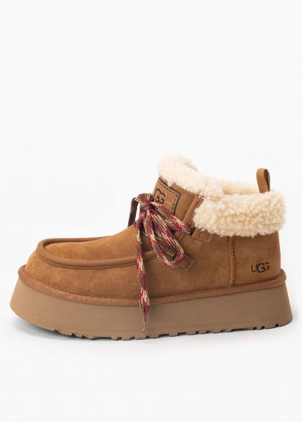 UGG Australia Classic Lowmel Funkarra Platform Chestnut Кросівки з хутром високі руді уггі замш цільна овчина Угг Австралія - Розмір 35 (US 4) 2110100796 фото