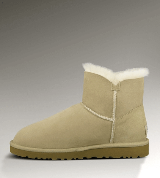 UGG Australia США Mini Bailey Button II Песок цільна овчина мини Угг Австралия - Розмір 35 (US 4) 2110276 фото