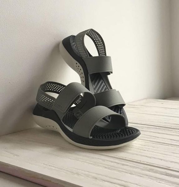 Crocs Оригінал Жіночі Сандалі Крокс Sandal Literide 360 Light Grey/Slate Grey Сірі (2050899) - 36 (Стопа 22.5-23.2см) M4/W6 112892 фото