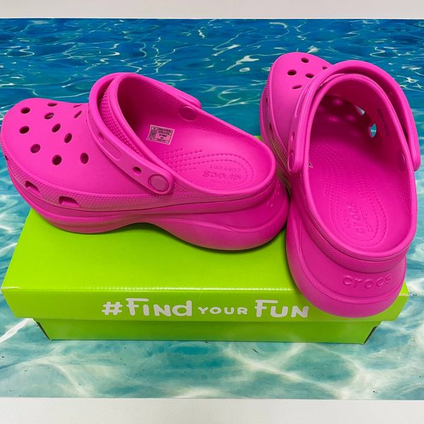 Crocs Оригінал Classic ™ Bae Clog Electric Pink Жіночі Крокс США (206302) - 36 (Стопа 22.5-23.2см) M4/W6 100692 фото