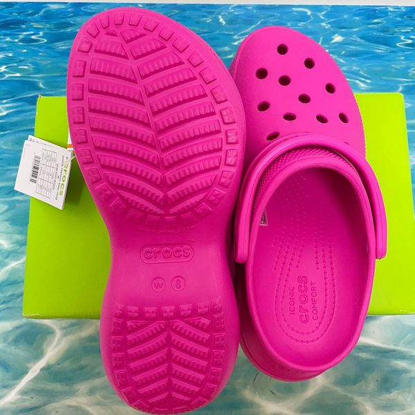 Crocs Оригінал Classic ™ Bae Clog Electric Pink Жіночі Крокс США (206302) - 36 (Стопа 22.5-23.2см) M4/W6 100692 фото