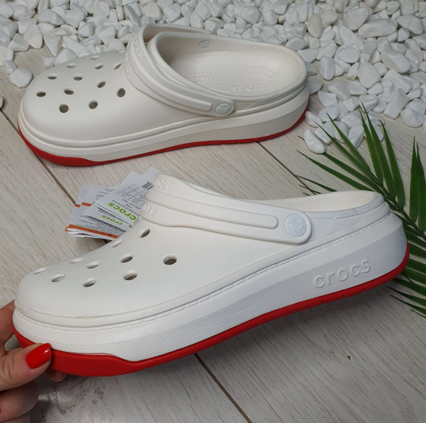 Crocs Оригінал Crocband™ Full Force Clog Білі Чоловічі та Жіночі Крокс США (206122) - 36 (Стопа 22.5-23.2см) M4/W6 100310 фото