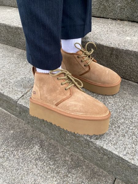 UGG Australia США Neumel Platform Chestnut Уггі ботинки Ньюмель платформа руді замшеві Австралія - Розмір 35 (US 4) 2111863 фото