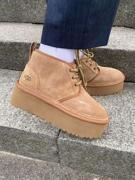 UGG Australia США Neumel Platform Chestnut Уггі ботинки Ньюмель платформа руді замшеві Австралія - Розмір 35 (US 4) 2111863 фото