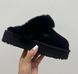 UGG Australia США Disquette Platform Slippers Black Clog Уггі шльопки з хутром на платформі чорні замшеві Австралія - Розмір 35 (US 4) 2110100897 фото 2