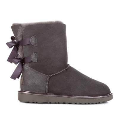 UGG Australia США Short Metallic Bow II Серый натуральні міні Угг Австралия - Розмір 35 (US 4) 2110976 фото