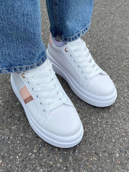 Sneakers White Pink v2 Білі жіночі кеди кроссівки (1006947) - Розмір 35 (US 4) 113392 фото