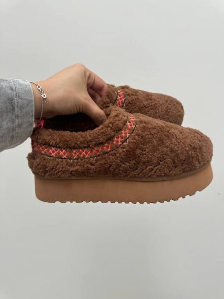 UGG Australia США Tasman Platform Tazz Slipper Heritage Braid Hardwoodi Уггі тасман тас платформа коричневі руді замшеві Австралія - Розмір 35 (US 4) 2110100698 фото