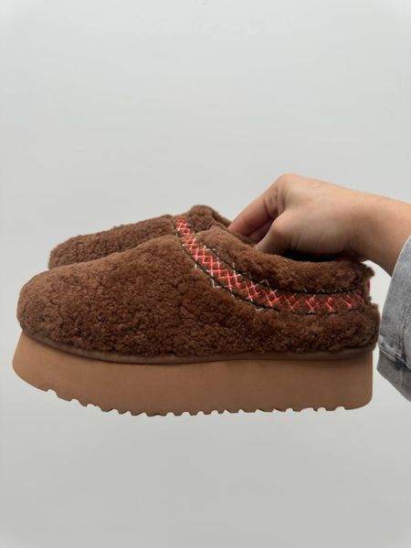 UGG Australia США Tasman Platform Tazz Slipper Heritage Braid Hardwoodi Уггі тасман тас платформа коричневі руді замшеві Австралія - Розмір 35 (US 4) 2110100698 фото
