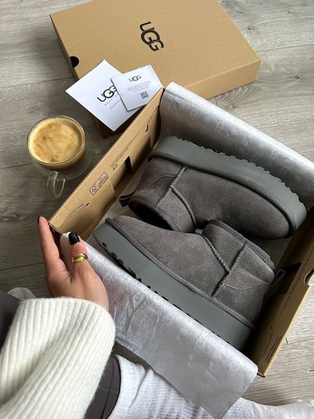 UGG Australia США Ultra Mini Platform Grey Уггі ультра міні платформа сірі замшеві Австралія - Розмір 35 (US 4) 2111654 фото