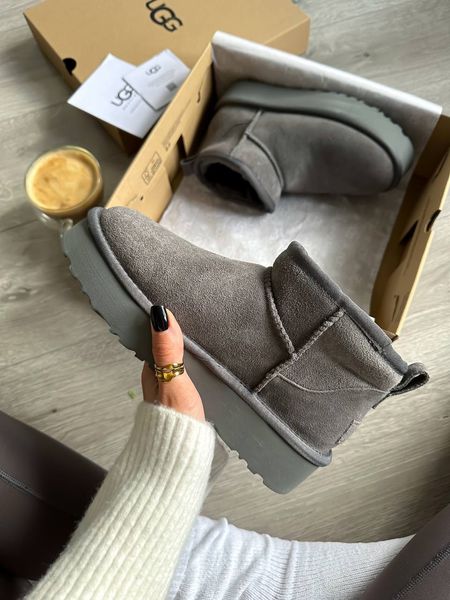 UGG Australia США Ultra Mini Platform Grey Уггі ультра міні платформа сірі замшеві Австралія - Розмір 35 (US 4) 2111654 фото