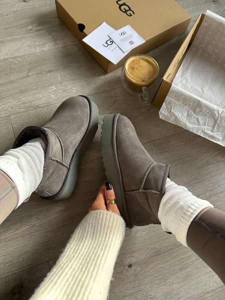 UGG Australia США Ultra Mini Platform Grey Уггі ультра міні платформа сірі замшеві Австралія - Розмір 35 (US 4) 2111654 фото