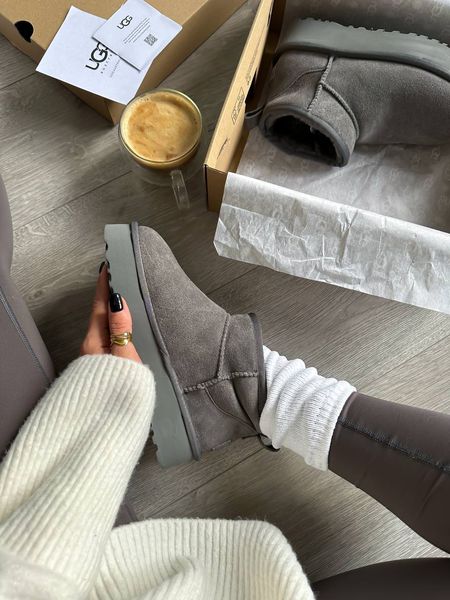 UGG Australia США Ultra Mini Platform Grey Уггі ультра міні платформа сірі замшеві Австралія - Розмір 35 (US 4) 2111654 фото