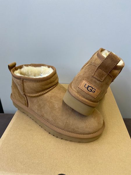 UGG Australia Ultra Mini II США Сhestnut Рудий натуральні зимові ультра міні Угг Австралия - Розмір 35 (US 4) 2111522 фото