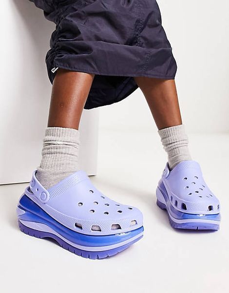 Crocs Оригінал Mega Crush Clog Violet Women Sabo крокс сабо Оригінал США (207988-1) - 36 (Стопа 22.5-23.2см) M4/W6 114305 фото