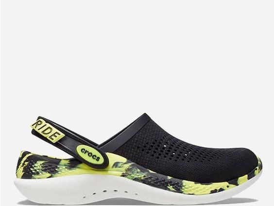 Crocs Оригінал LiteRide 360 &trade; чорні із зеленим і біла підошва Citrus 2022 Чоловічі Жіночі Крокс США (204592-26) - 36 (Стопа 22.5-23.2см) M4/W6 104325 фото