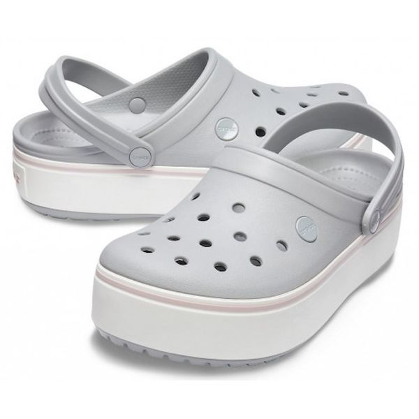 Crocs Оригінал Crocband™ Platform Clog Light Grey Жіночі Крокс США (205434) - 36 (Стопа 22.5-23.2см) M4/W6 100614 фото