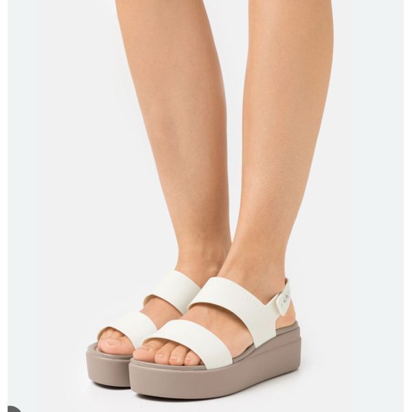 Crocs Оригінал Brooklyn Sandal Pale White Білі Крокс США - 36 (Стопа 22.5-23.2см) M4/W6 9977117 фото