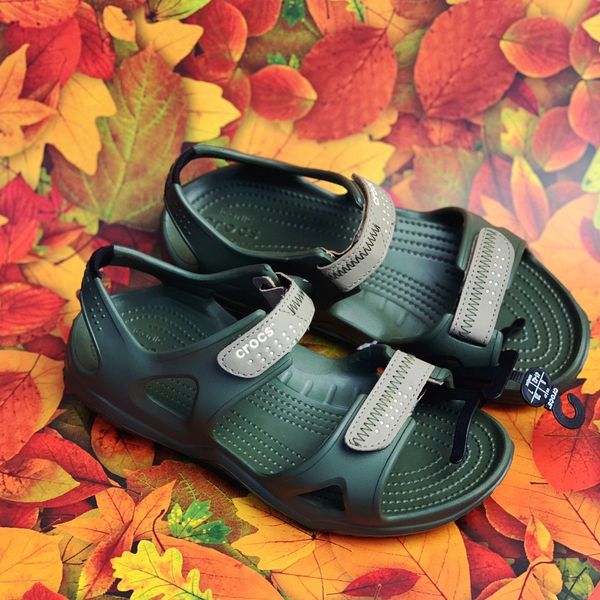 Crocs Оригінал Swiftwater River ™ Sandal Haki Чоловічі Крокс США (203965) - 36 (Стопа 22.5-23.2см) M4/W6 100220 фото